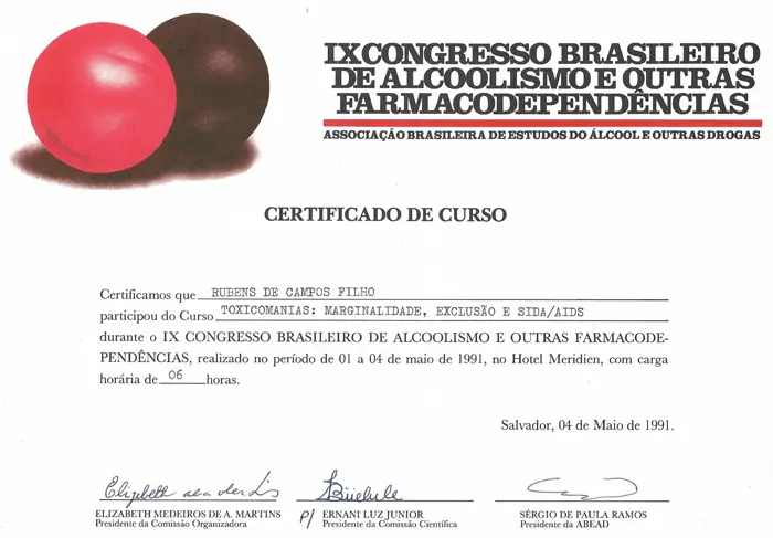 IX Congresso Brasileiro de Alcoolismo e Outras Farmacodependências (1991)