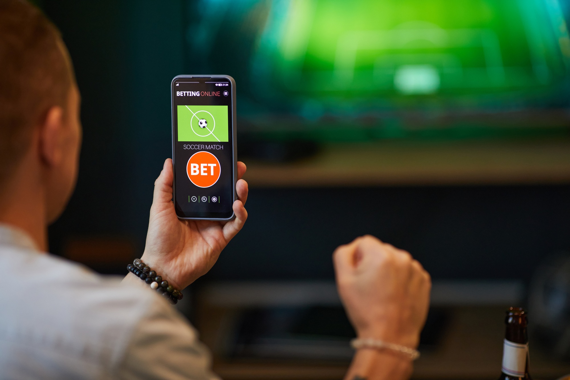 Betting Online on Soccer Match with Smartphone